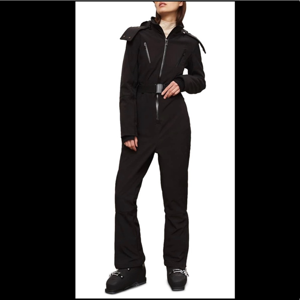 Topshop Sno Volcan Black Ski Suit Jumpsuit Size 14